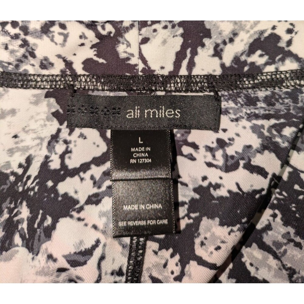 Ali Miles Jacket L Women's Reversible Abstract Open Front Wearable Art Artsy - Picture 10 of 12